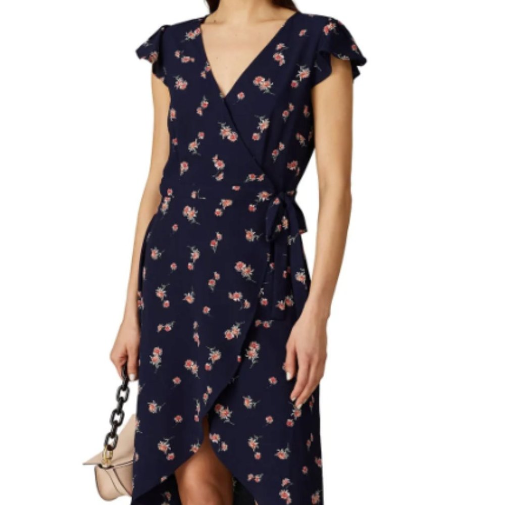 BB Dakota April Showers Floral Midi Dress - Size 8
